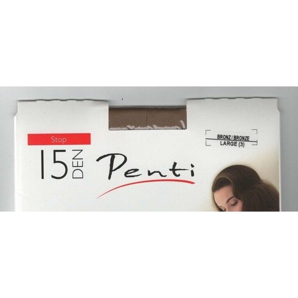 Penti Stop 15 Den Bronze Large #3 Mat New Tech Hole Stop Elegant Tights 3839 - Picture 3 of 10